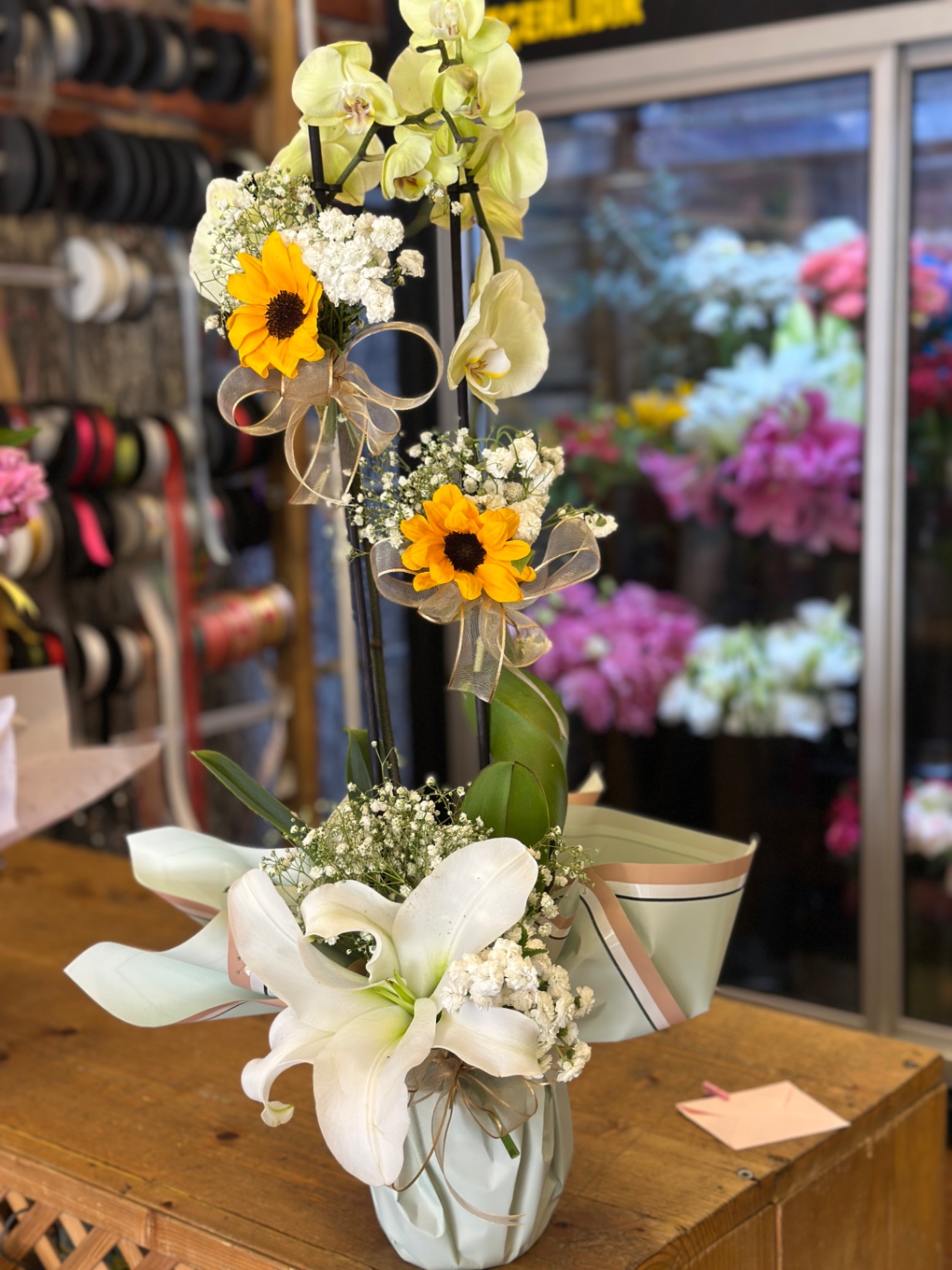 Çift dal orkide (Sarı)